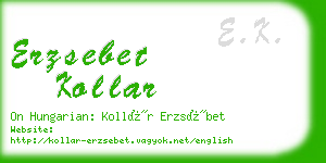 erzsebet kollar business card